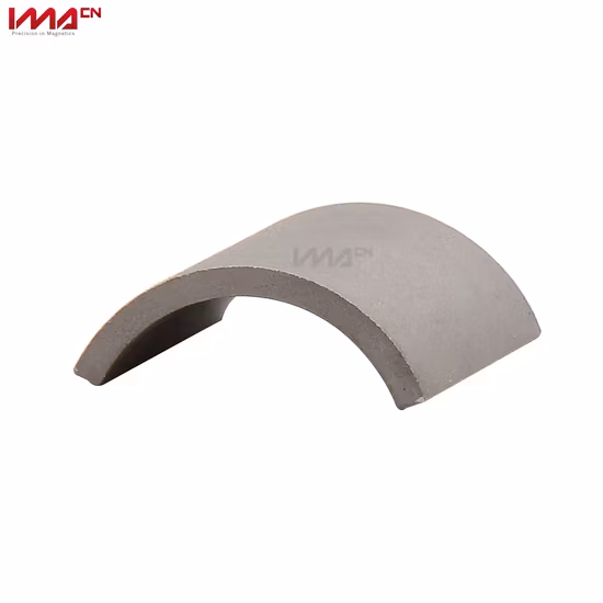 Ímã de arco SmCo de segmento sinterizado de terra rara permanente industrial para motor